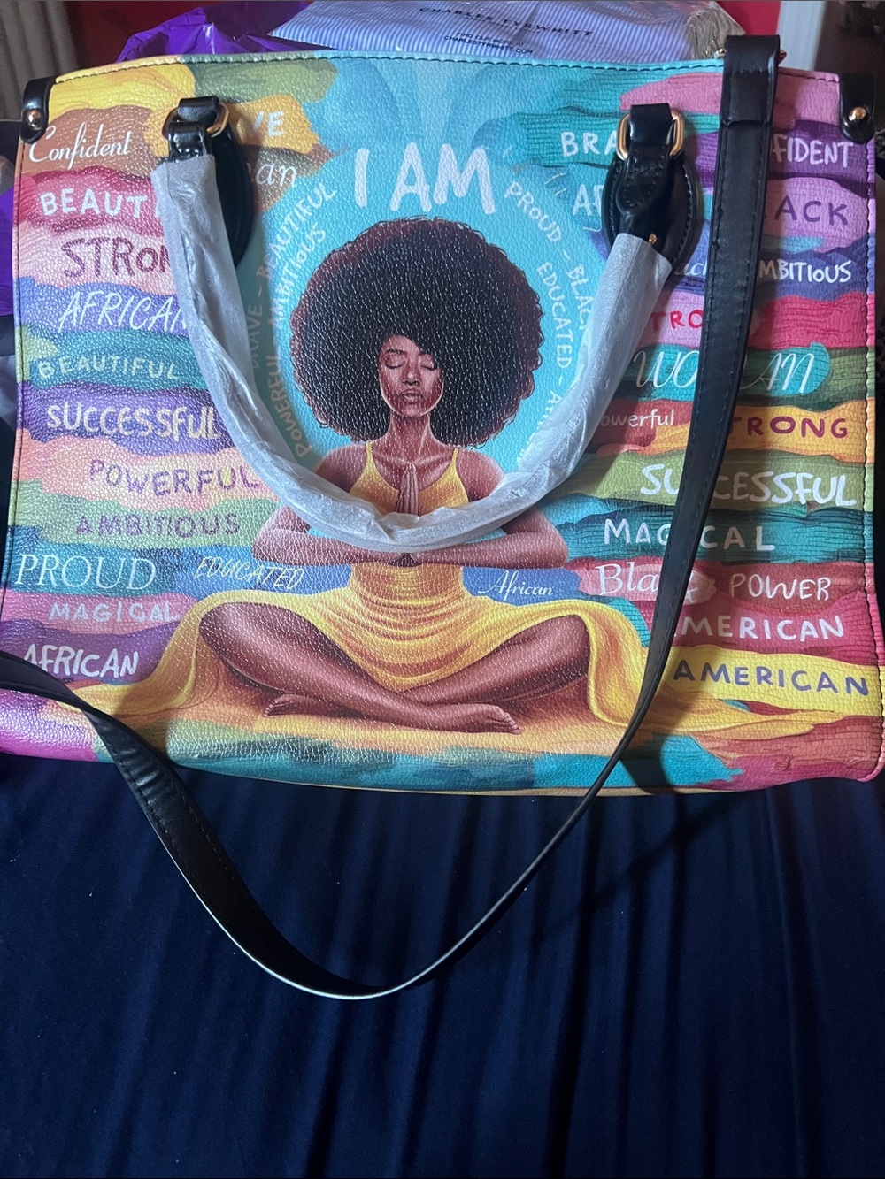 I AM Multicolor Women’s Statement Tote Bag